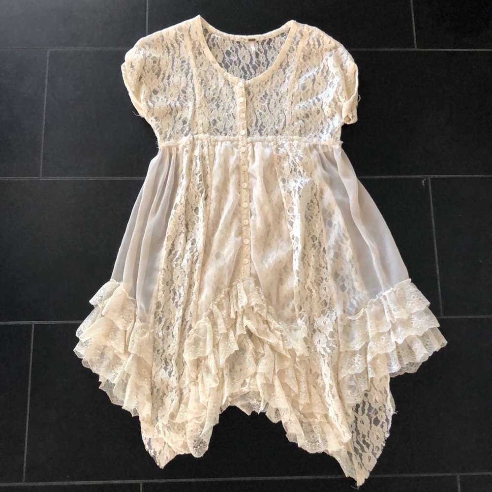 Free People Prairie Ruffle  Dress
